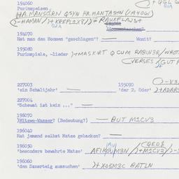 Western questionnaire, answ...