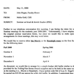 Correspondence, 2001-05-11....