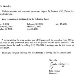 Correspondence, 2003-07-10....