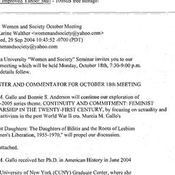 Announcements, 2004-10-18. ...