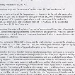 Investment Committee Meeting
