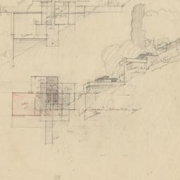 View from below, plan, section