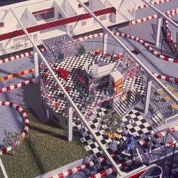 Model, aerial view.