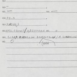 Eastern questionnaire, answ...