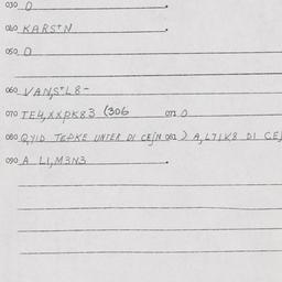 Eastern questionnaire, answ...