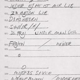 Eastern questionnaire, answ...
