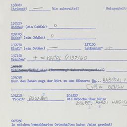 Western questionnaire, answ...