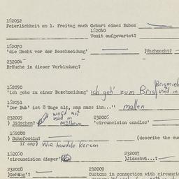 Western questionnaire, answ...