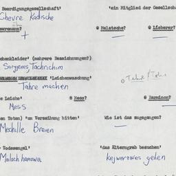 Western questionnaire, answ...