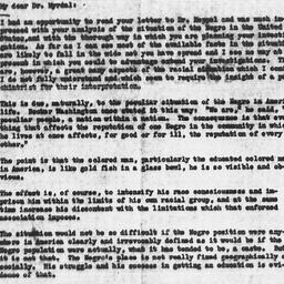 Letter from Robert E. Park ...