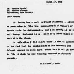 Letter from Charles Dollard...