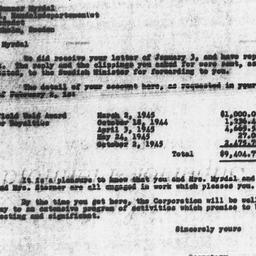 Letter from Robert M. Leste...