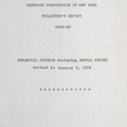 Treasurer's Report, 193...