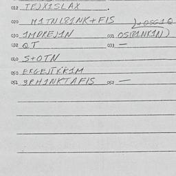Eastern questionnaire, answ...