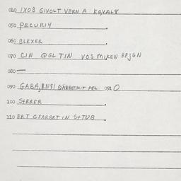 Eastern questionnaire, answ...