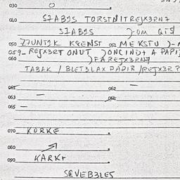 Eastern questionnaire, answ...