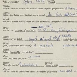 Western questionnaire, answ...