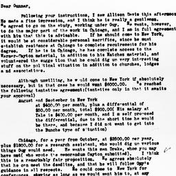 Letter from Dorothy Swaine ...
