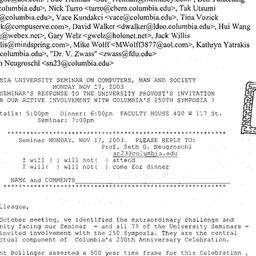 Announcements, 2003-11-17. ...