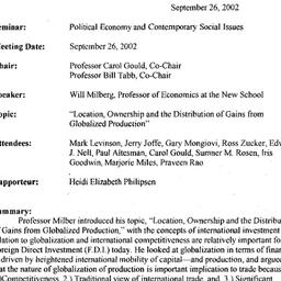 Minutes, 2002-09-26. Politi...