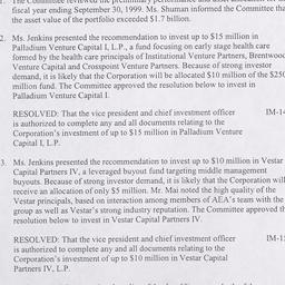Investment Committee Meeting