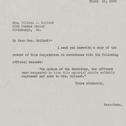 Board Meeting, 1/17/1933