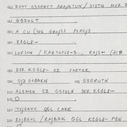 Eastern questionnaire, answ...