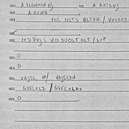 Eastern questionnaire, answ...