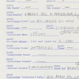 Western questionnaire, answ...