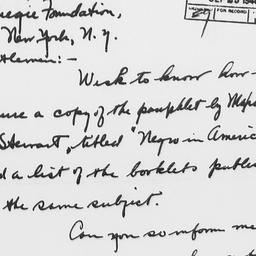 Letter from John H. Hughes ...