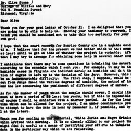 Letter from Guy B. Johnson ...