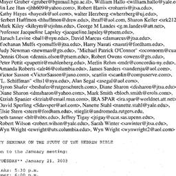 Announcements, 2003-01-21. ...