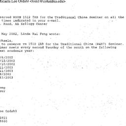 Correspondence, 2003-05-14....
