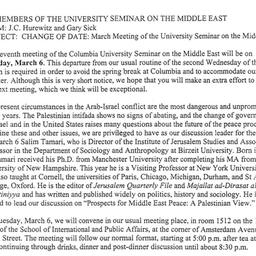 Announcements, 2001-03-06. ...