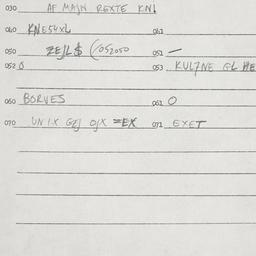 Eastern questionnaire, answ...