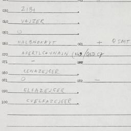 Eastern questionnaire, answ...