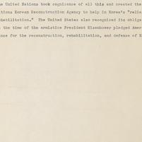 Note describing the UNKRA