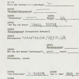 Western questionnaire, answ...