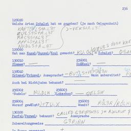 Western questionnaire, answ...