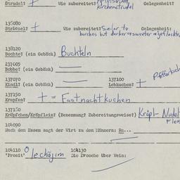 Western questionnaire, answ...