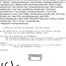 Announcements, 2004-01-04. ...