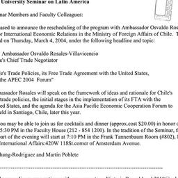 Announcements, 2004-03-04. ...