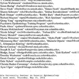 Announcements, 2001-05-10. ...
