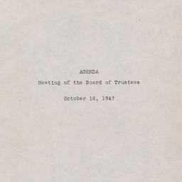 Meeting of the Board of Tru...