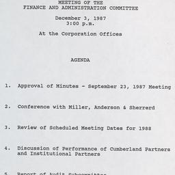 Meeting of the Finance and ...