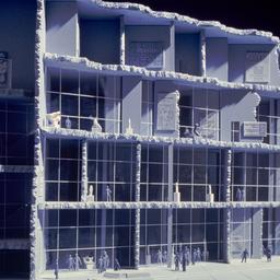 Model, detail of facade.