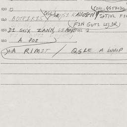 Eastern questionnaire, answ...