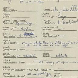 Western questionnaire, answ...