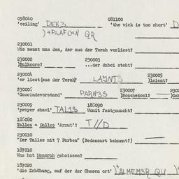 Western questionnaire, answ...