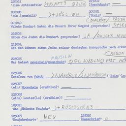 Western questionnaire, answ...